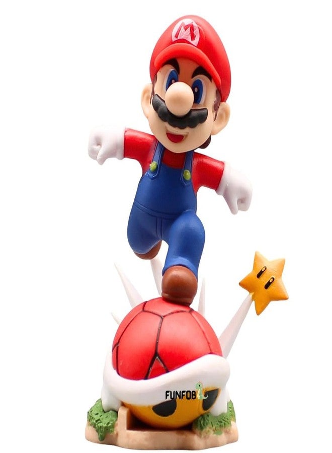 FUNFOB Cartoon Toys Action Figures Height -12CM Mario Action Figure Collectible Gifting PVC Multicolour | Ma-Rio Star Up - Image 1